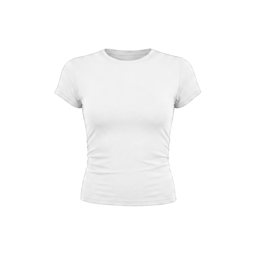 biały top baby tee