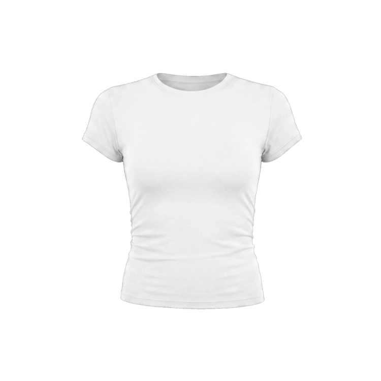 biały top baby tee
