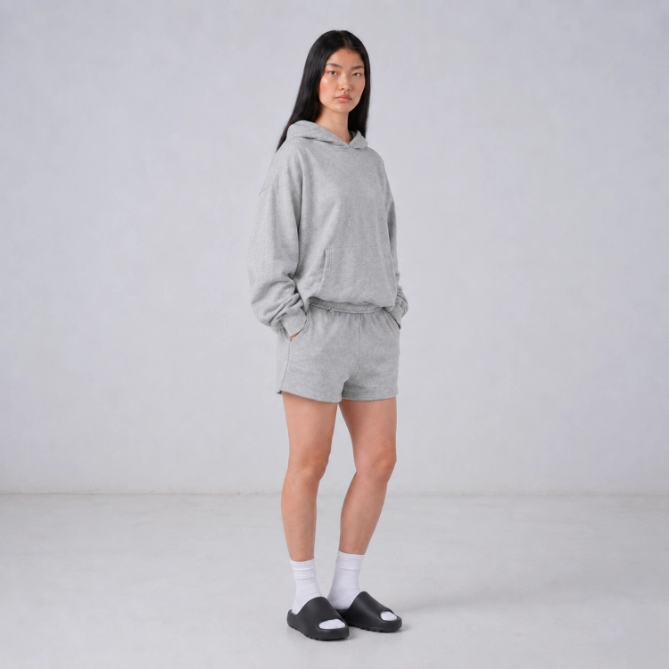 heather hoodie lite 3/4