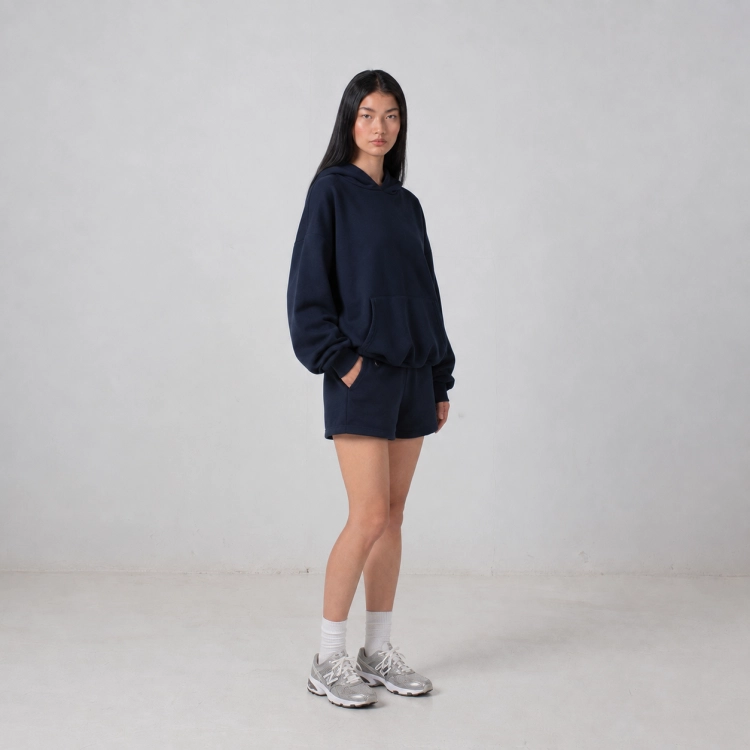 navy hoodie lite 3/4