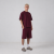 burgundy tee 3/4