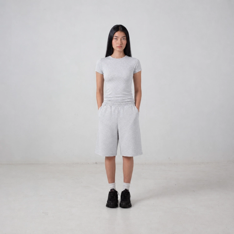 melange bermuda shorts