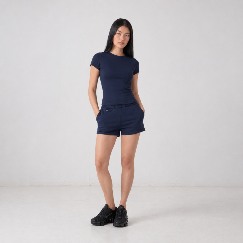 navy top baby tee