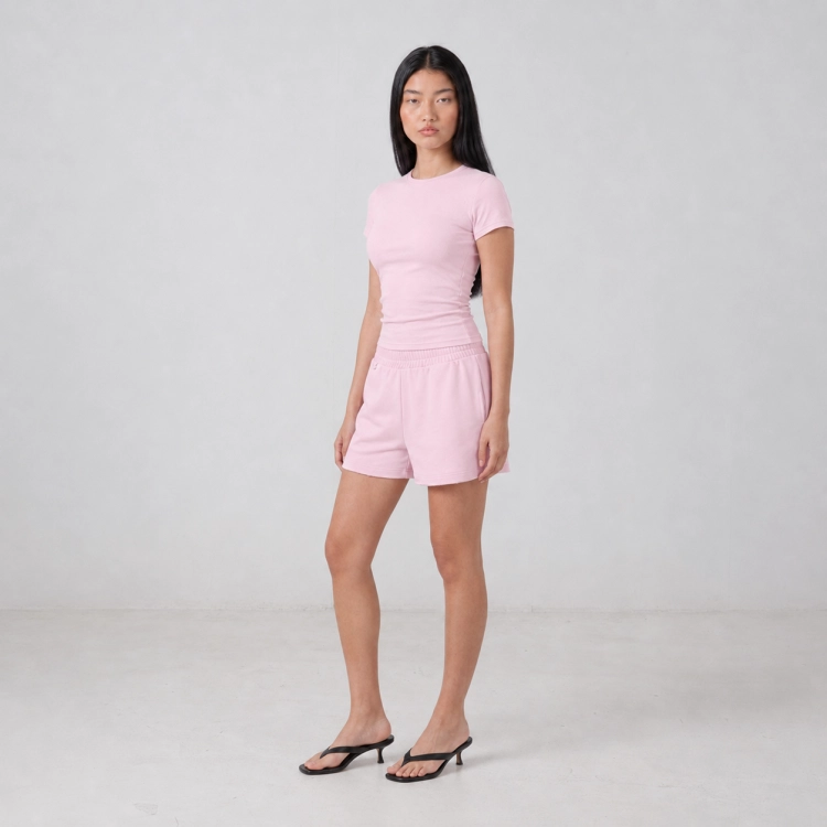 baby pink baby tee 3/4