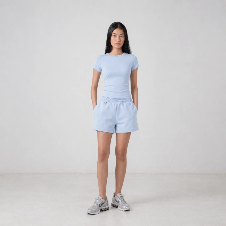 baby blue baby tee