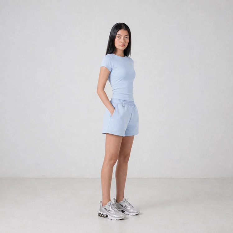 baby blue baby tee 3/4