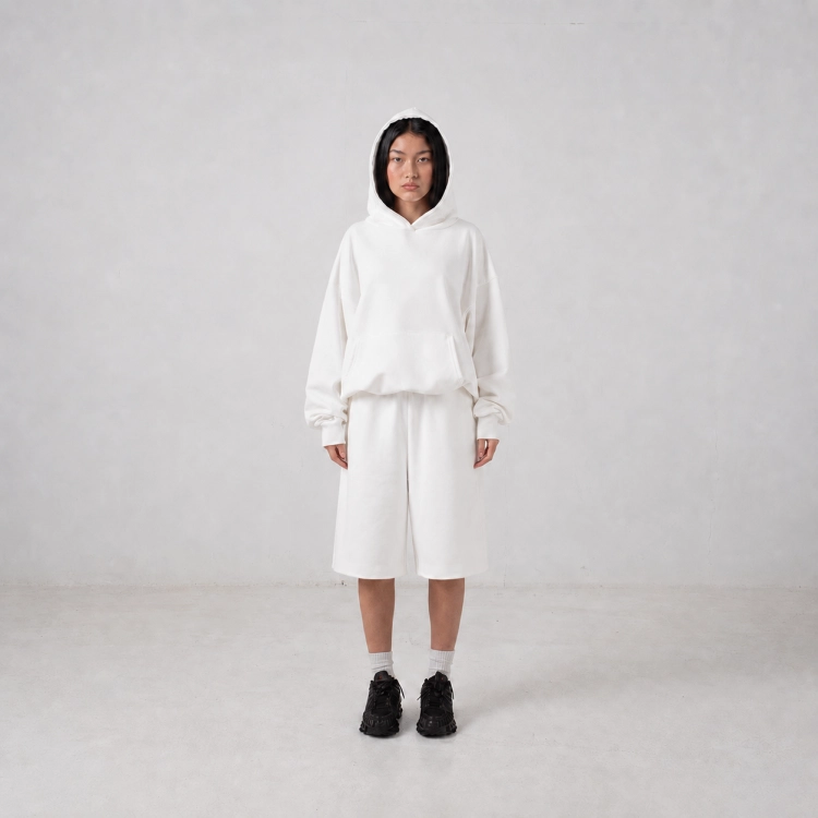 off white bermuda shorts