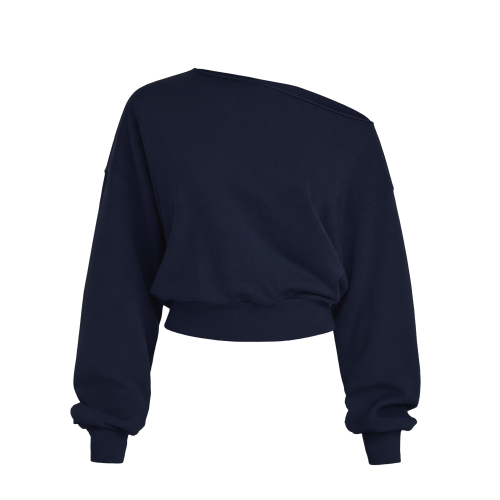 navy off shoulder
