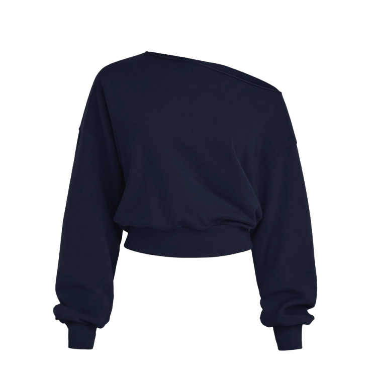 navy off shoulder