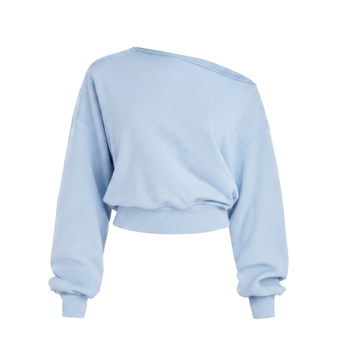 baby blue off shoulder