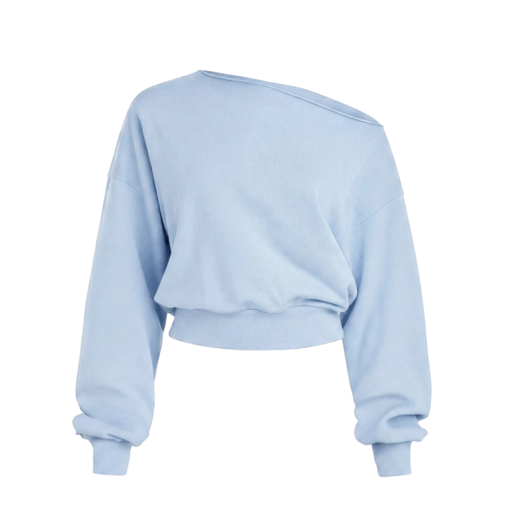 baby blue off shoulder